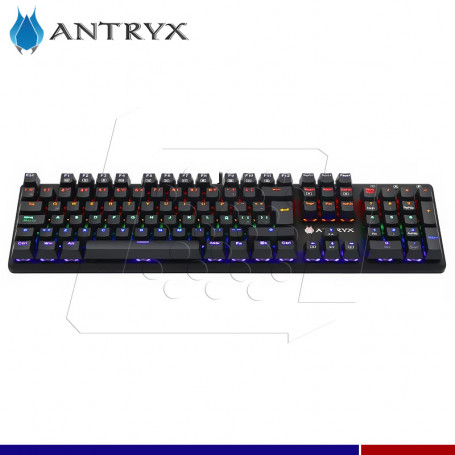 TECLADO MECANICO ANTRIX CHROME STORM MK750 SWITCH AZUL.