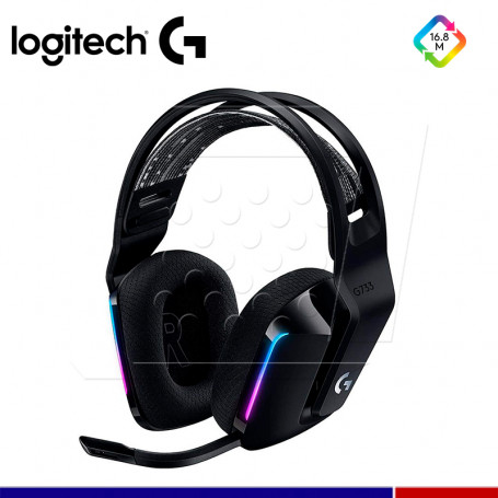 Auricular Logitech G733 Inalámbrico RGB - Negro. Al mejor precio