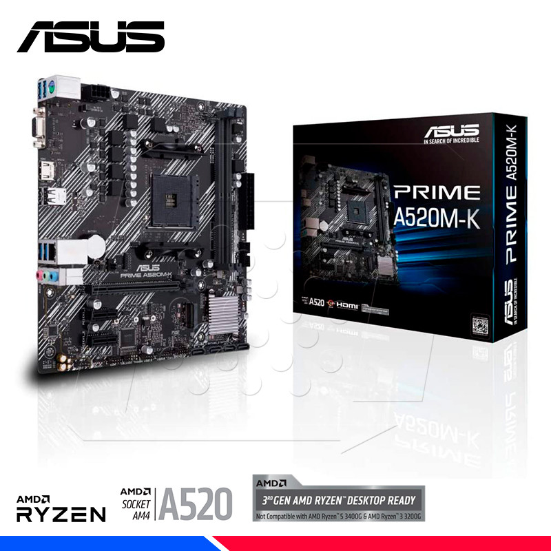MAINBOARD ASUS PRIME PRIME A520M-K AM4 AMD MAINBOARD ASUS PRIME PRIME A520M-K AM4 AMD