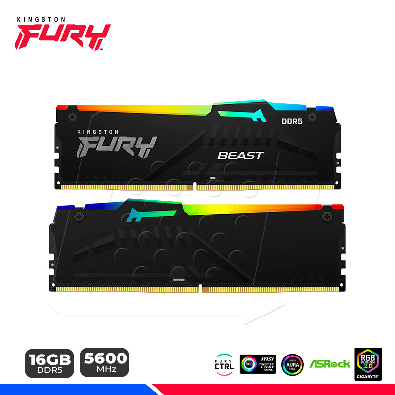 Mem Ram Kingston Fury Beast Rgb Gb Ddr Mhz