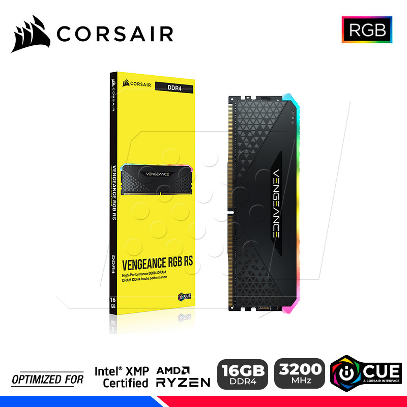 MEM. RAM CORSAIR VENGEANCE RGB RS, 16GB DDR4 3200 MHz MEM. RAM CORSAIR VENGEANCE RGB RS, 16GB DDR4 3200 MHz
