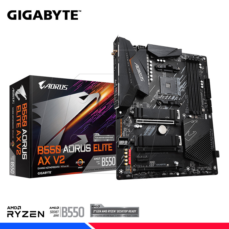 MAINBOARD GIGABYTE B550 AORUS ELITE AX AM4, AMD MAINBOARD GIGABYTE B550 AORUS ELITE AX AM4, AMD