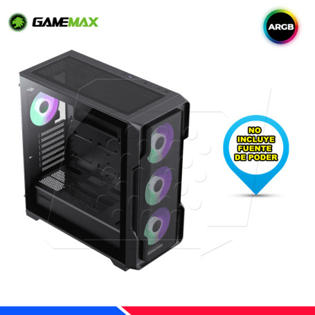 CASE GAMING GAMEMAX REVOLT, COOLER ARGB, V/TEMPLADO