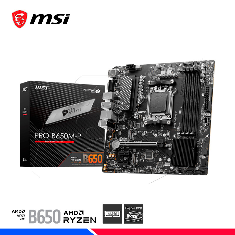 MAINBOARD MSI PRO B650M-P, AM5, AMD MAINBOARD MSI PRO B650M-P, AM5, AMD