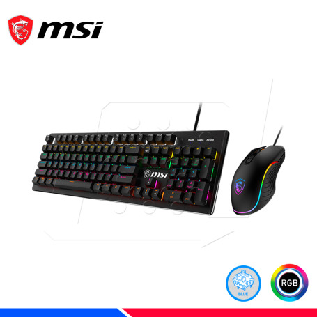 COMBO MSI FORGE GK300 BLUE US TECLADO MOUSE