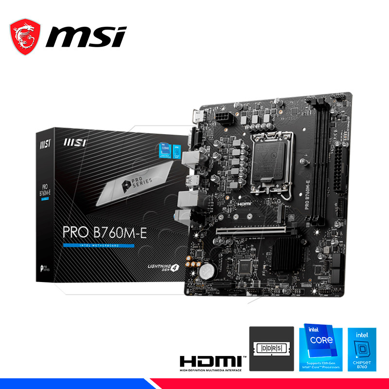 MAINBOARD MSI PRO B760M-E, DDR5, LGA 1700 MAINBOARD MSI PRO B760M-E, DDR5, LGA 1700