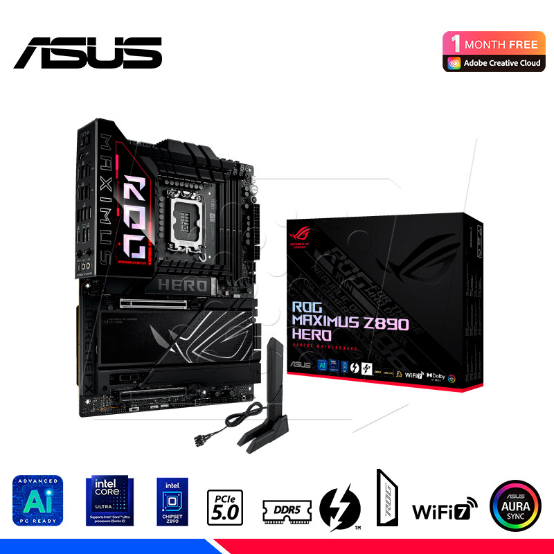 MAINBOARD ASUS ROG MAXIMUS Z890 HERO, WIFI, DDR5, LGA 1851 MAINBOARD ASUS ROG MAXIMUS Z890 HERO, WIFI, DDR5, LGA 1851