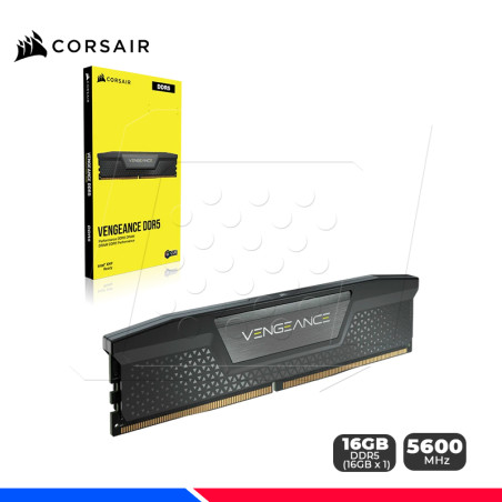 MEM. RAM CORSAIR VENGEANCE, 16GB DDR5 5600MHz