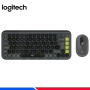 COMBO LOGITECH TECLADO + MOUSE POP ICON, BT/WIRELESS, GRAFITO