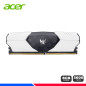 MEM. RAM ACER PREDATOR TALOS WHITE, 8GB DDR4 3600 MHZ MEM. RAM ACER PREDATOR TALOS WHITE, 8GB DDR4 3600 MHZ