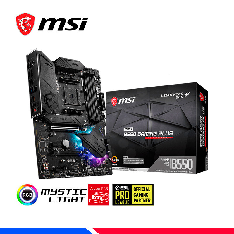 MAINBOARD MSI MPG B550 GAMING PLUS AM4 AMD MAINBOARD MSI MPG B550 GAMING PLUS AM4 AMD