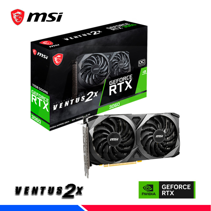 VGA MSI NVIDIA GEFORCE RTX 3060 VENTUS 2X 12GB OC GDDR6 VGA MSI NVIDIA GEFORCE RTX 3060 VENTUS 2X 12GB OC GDDR6