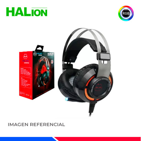 MICROFONO AURICULAR HALION GAMING X80 PRO 7.1 RGB, USB