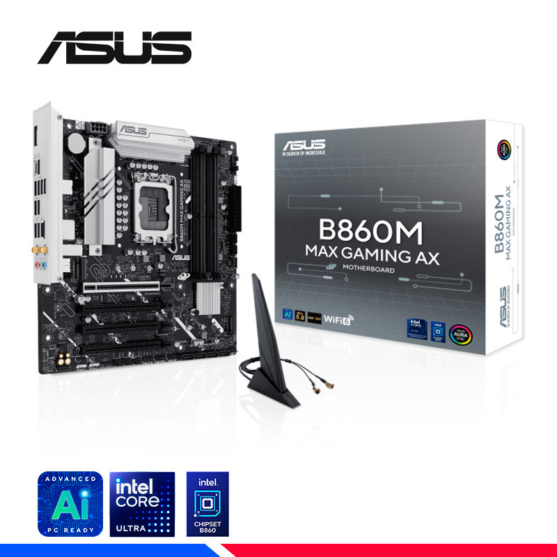 MAINBOARD ASUS B860M MAX GAMING AX, DDR5, LGA 1851 MAINBOARD ASUS B860M MAX GAMING AX, DDR5, LGA 1851