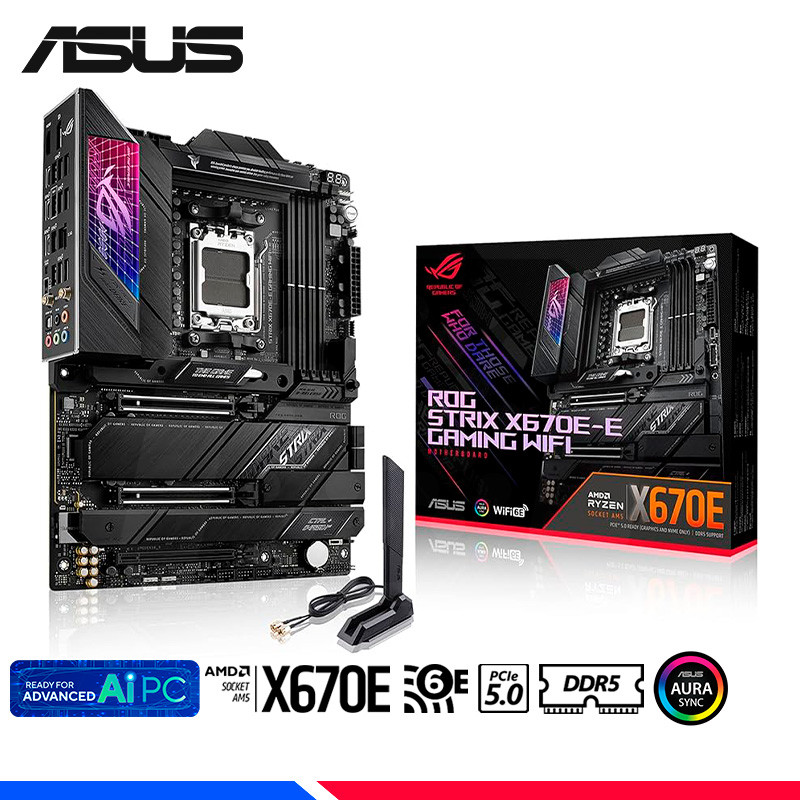 MAINBOARD ASUS ROG STRIX X670E-E GAMING WIFI, DDR5, AM5, AMD MAINBOARD ASUS ROG STRIX X670E-E GAMING WIFI, DDR5, AM5, AMD