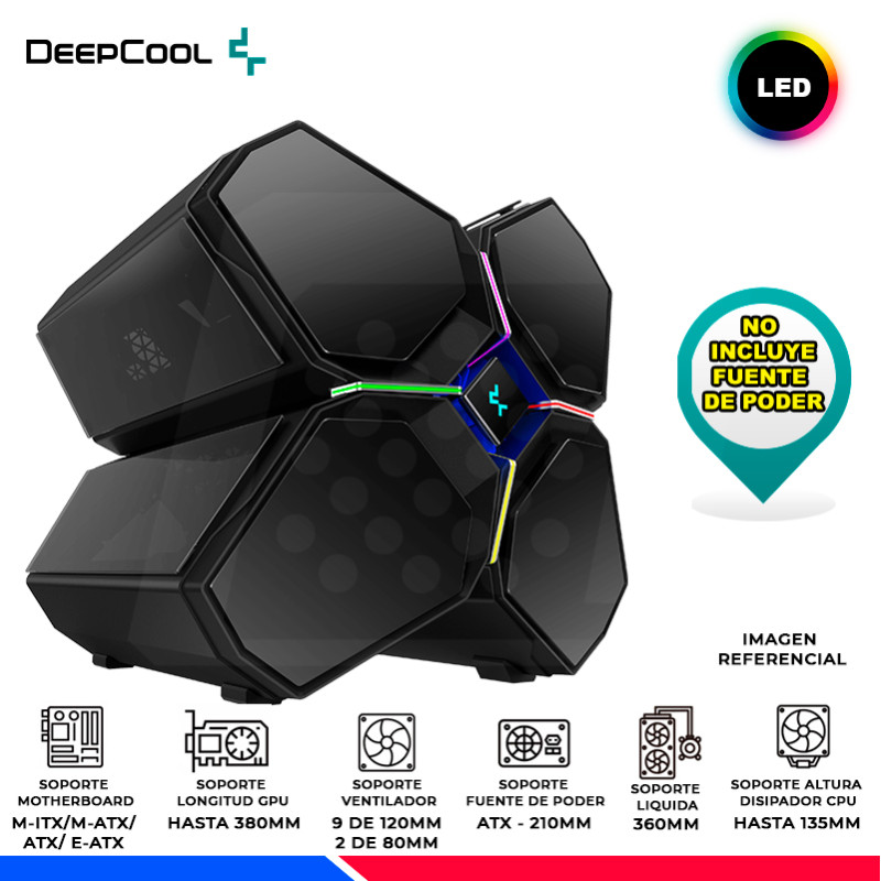 CASE DEEPCOOL QUADSTELLAR INFINITY, V/TEMPLADO CASE DEEPCOOL QUADSTELLAR INFINITY, V/TEMPLADO