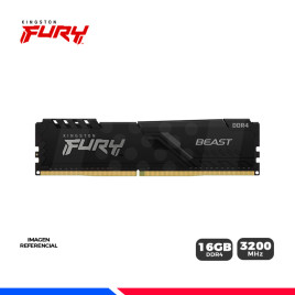 MEM. RAM KINGSTON FURY BEAST, 16GB DDR4 3200 MHZ.