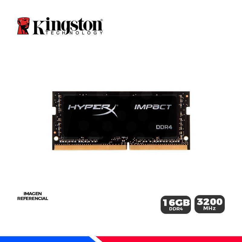 MEM. RAM KINGSTON HYPERX IMPACT SODIMM 16GB DDR4 3200 MHZ. MEM. RAM KINGSTON HYPERX IMPACT SODIMM 16GB DDR4 3200 MHZ.