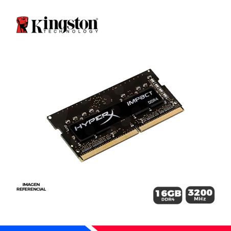 MEM. RAM KINGSTON HYPERX IMPACT SODIMM 16GB DDR4 3200 MHZ.