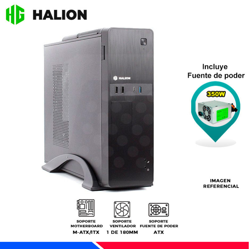 CASE SLIM HALION SUPRA MICRO ATX S615, F/350W CASE SLIM HALION SUPRA MICRO ATX S615, F/350W