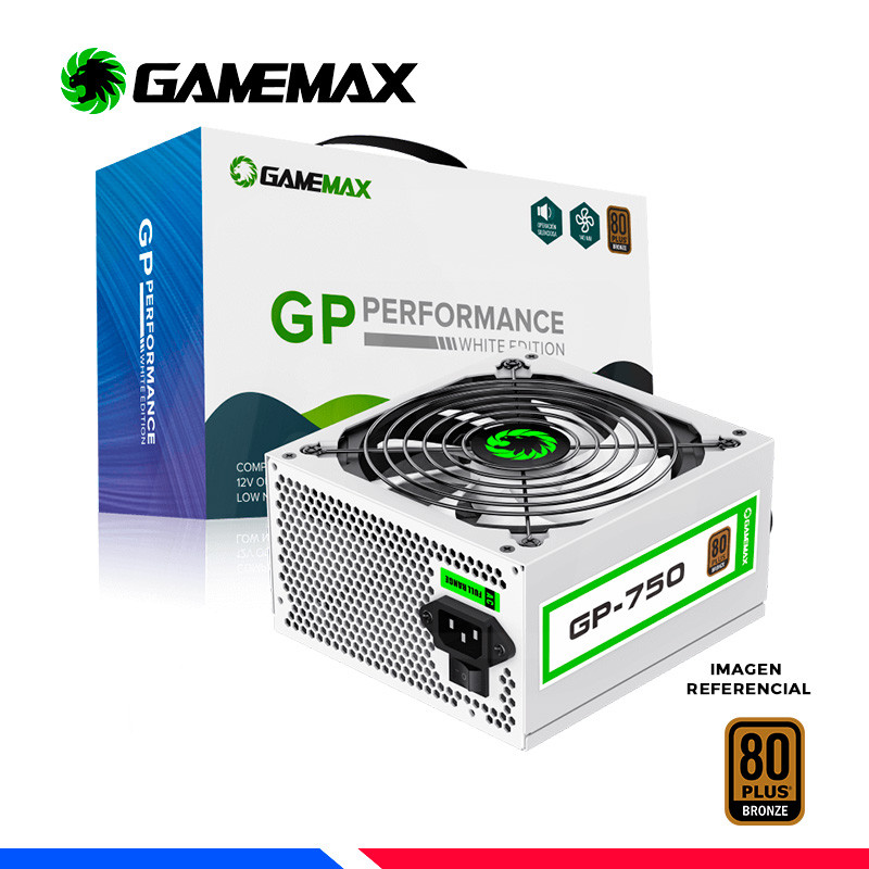 FUENTE DE PODER GAMEMAX GP-750 BLANCA, 80 PLUS BRONZE 750W FUENTE DE PODER GAMEMAX GP-750 BLANCA, 80 PLUS BRONZE 750W