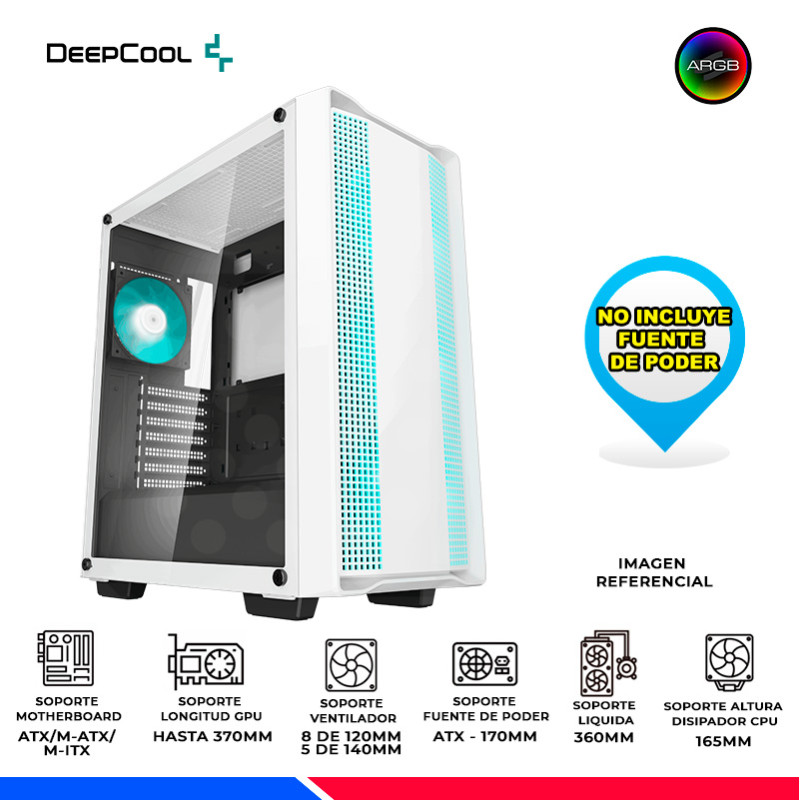 CASE DEEPCOOL CC560 WH V2, COOLER LED, V/TEMPLADO CASE DEEPCOOL CC560 WH V2, COOLER LED, V/TEMPLADO