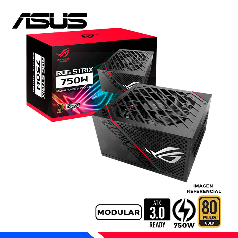 FUENTE DE PODER ASUS ROG STRIX 750G, 80 PLUS GOLD MODULAR 750W FUENTE DE PODER ASUS ROG STRIX 750G, 80 PLUS GOLD MODULAR 750W