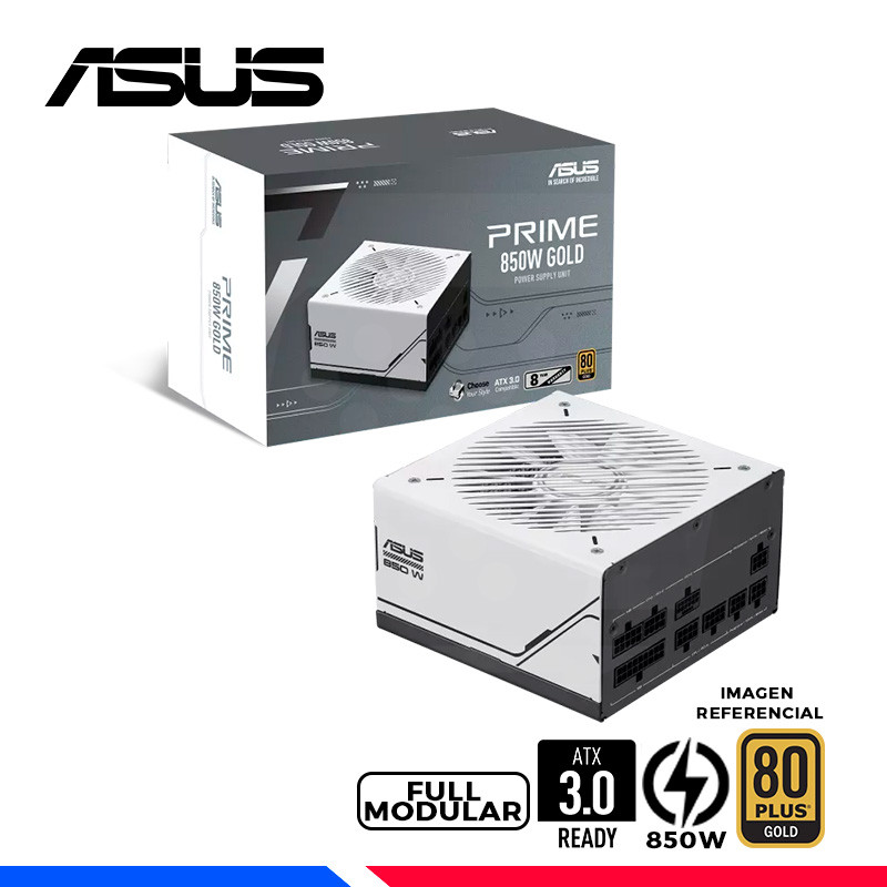 FUENTE DE PODER ASUS PRIME AP-850G, 80 PLUS GOLD FULL MODULAR 850W FUENTE DE PODER ASUS PRIME AP-850G, 80 PLUS GOLD FULL MODULAR 850W