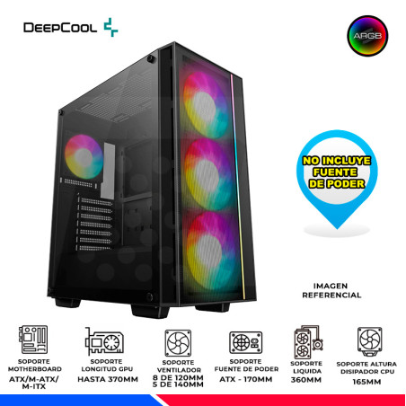 CASE DEEPCOOL MATREXX 55 MESH V4, V/TEMPLADO, ARGB