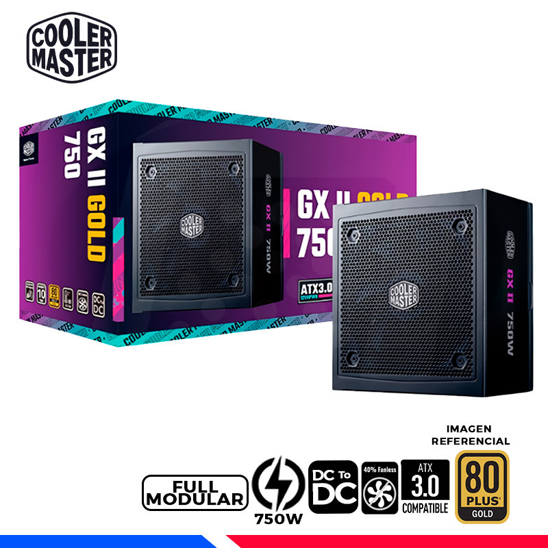 FUENTE DE PODER COOLER MASTER GX II GOLD 750, 80 PLUS GOLD FULL MODULAR, 750W FUENTE DE PODER COOLER MASTER GX II GOLD 750, 80 PLUS GOLD FULL MODULAR, 750W
