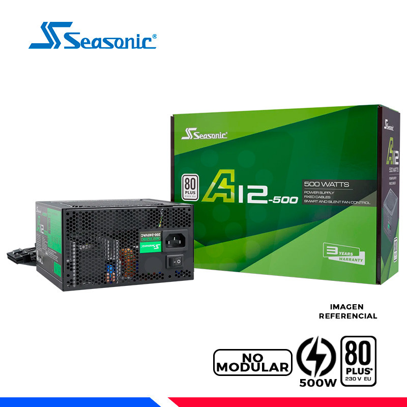 FUENTE DE PODER SEASONIC A12 500W 80PLUS WHITE FUENTE DE PODER SEASONIC A12 500W 80PLUS WHITE