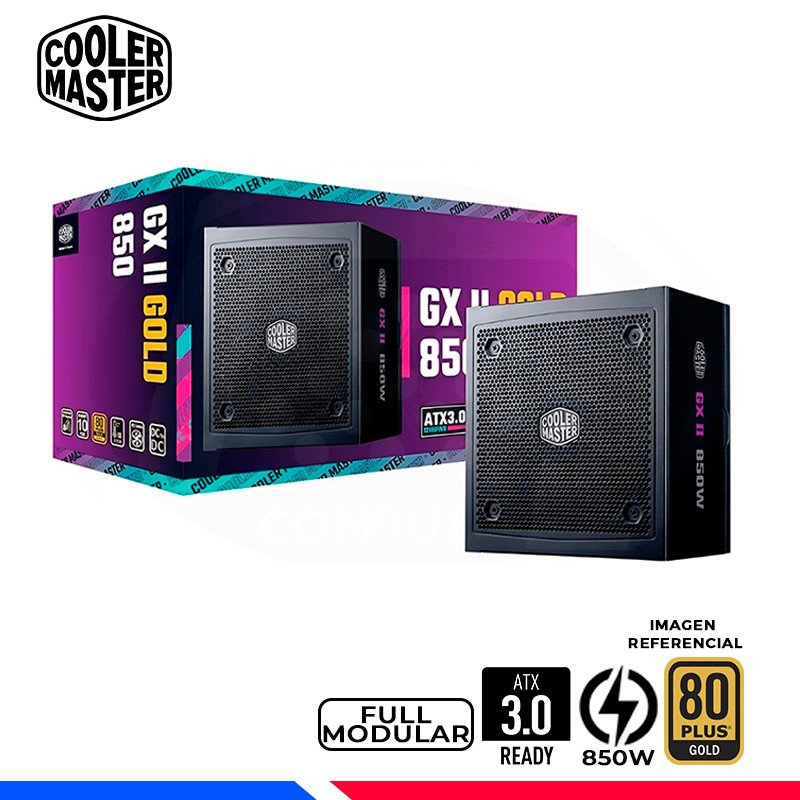 FUENTE DE PODER COOLER MASTER GX II GOLD 850, 80 PLUS GOLD FULL MODULAR, 850W FUENTE DE PODER COOLER MASTER GX II GOLD 850, 80 PLUS GOLD FULL MODULAR, 850W