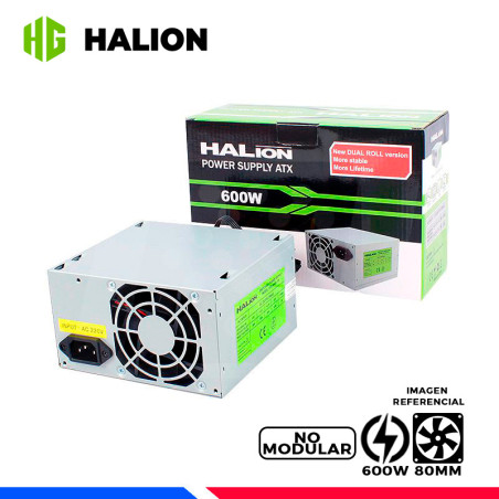 FUENTE DE PODER HALION ATX-600W P8, 600W