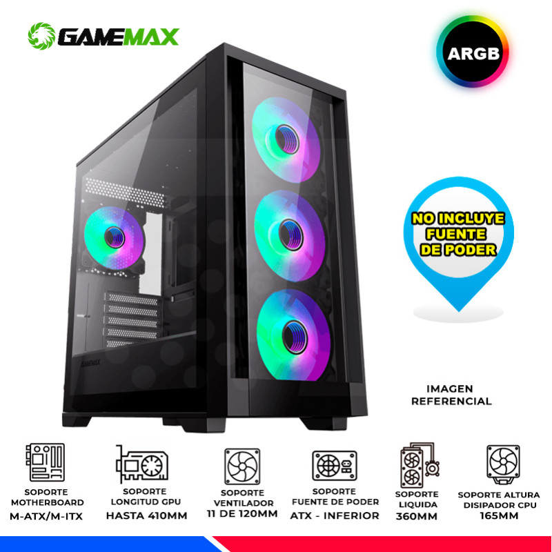 CASE GAMING GAMEMAX DEFENDER TG, ARGB, V/TEMPLADO CASE GAMING GAMEMAX DEFENDER TG, ARGB, V/TEMPLADO