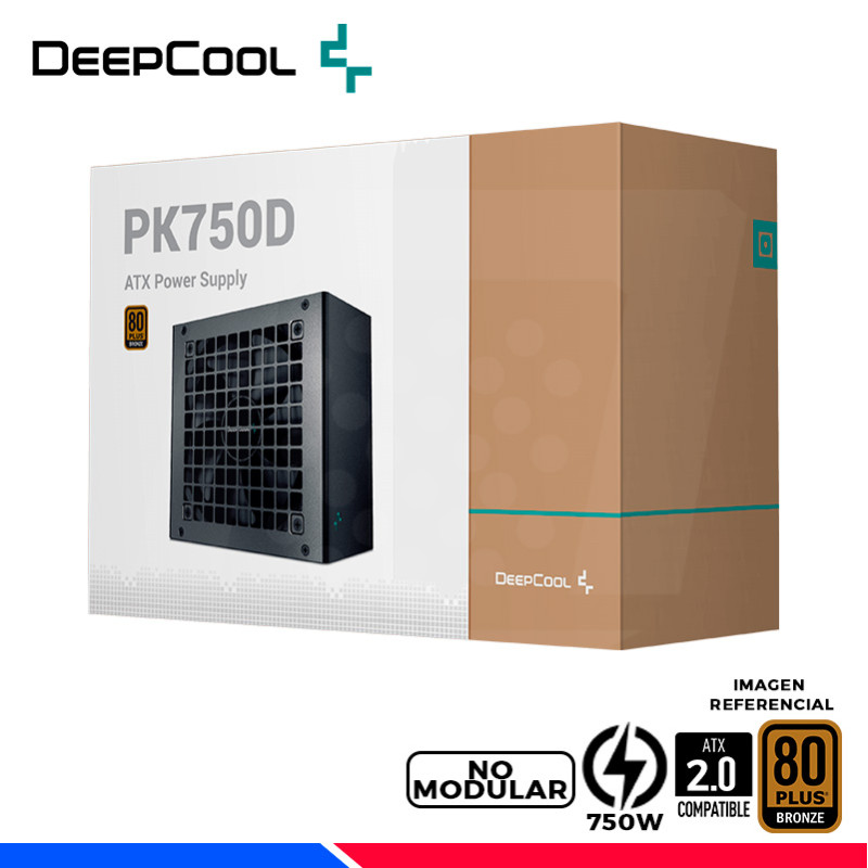 FUENTE DE PODER DEEPCOOL PK750D, 80 PLUS BRONZE, 750W FUENTE DE PODER DEEPCOOL PK750D, 80 PLUS BRONZE, 750W