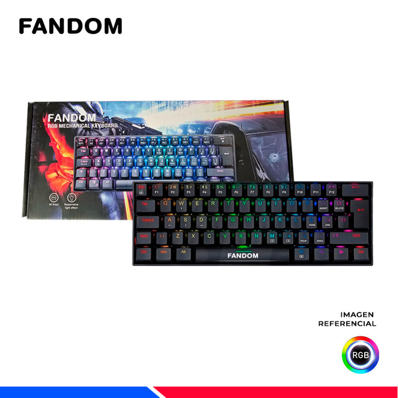 TECLADO MECANICO FANDOM MK38, RGB TECLADO MECANICO FANDOM MK38, RGB