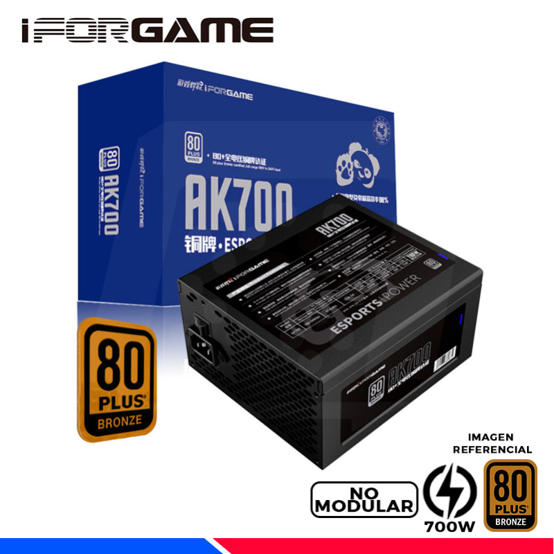 FUENTE DE PODER IFORGAME AK700, 80 PLUS BRONZE 700W FUENTE DE PODER IFORGAME AK700, 80 PLUS BRONZE 700W