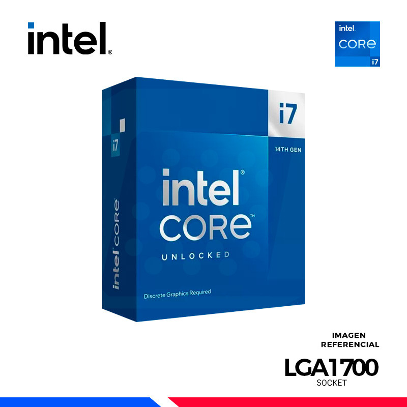 PROCESADOR INTEL CORE i7-14700K, Cache 33 MB, Hasta 5.6 Ghz. PROCESADOR INTEL CORE i7-14700K, Cache 33 MB, Hasta 5.6 Ghz.