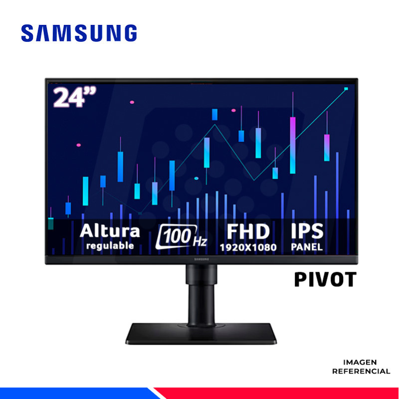 MONITOR SAMSUNG LS24D400GALXPE, Essential S4, 24" IPS, FHD, 100Hz, 5ms, Pivote MONITOR SAMSUNG LS24D400GALXPE, Essential S4, 24" IPS, FHD, 100Hz, 5ms, Pivote