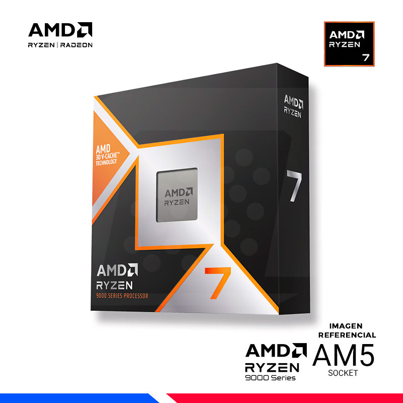 PROCESADOR AMD RYZEN 7 9800X3D, Cache 96 MB, Hasta 5.2 Ghz, AM5