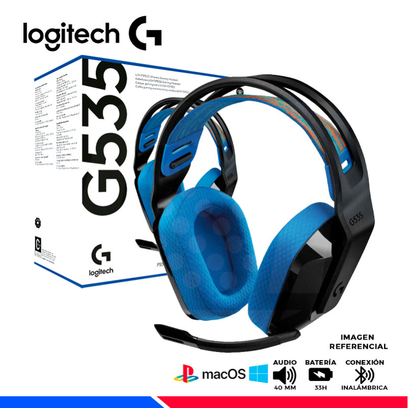 AURICULAR GAMING LOGITECH G535 INALAMBRICO LIGHTSPEED, BLUE AURICULAR GAMING LOGITECH G535 INALAMBRICO LIGHTSPEED, BLUE