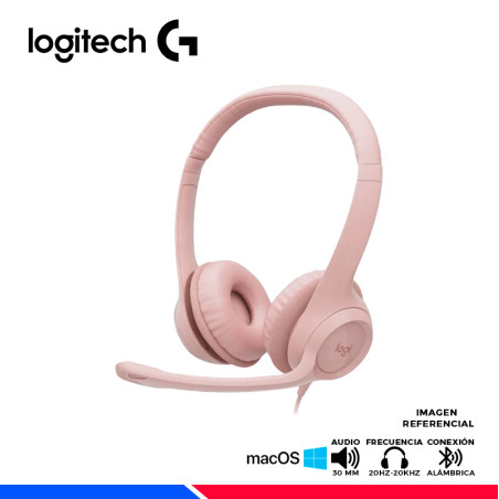 MICROFONO AURICULAR LOGITECH H390 USB, CANCELACION DE RUIDO ROSE
