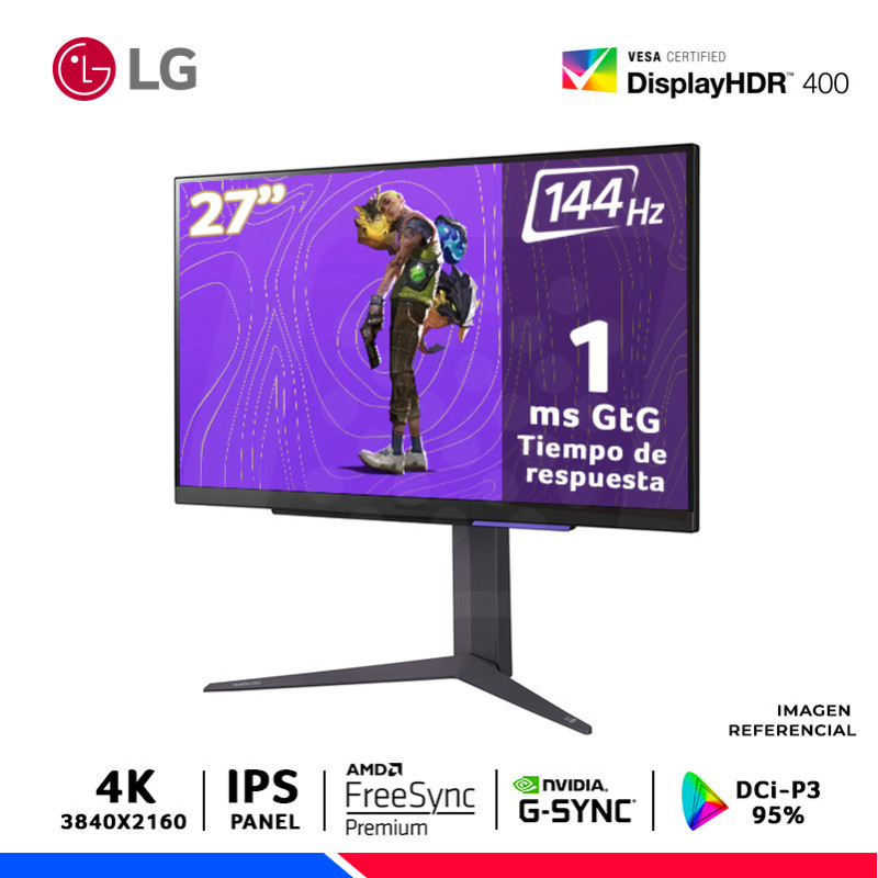 MONITOR GAMING LG 27GR93U-B, 27" UltraGear IPS, UHD 4K, 144Hz, 1ms, NVIDIA G-Sync MONITOR GAMING LG 27GR93U-B, 27" UltraGear IPS, UHD 4K, 144Hz, 1ms, NVIDIA G-Sync