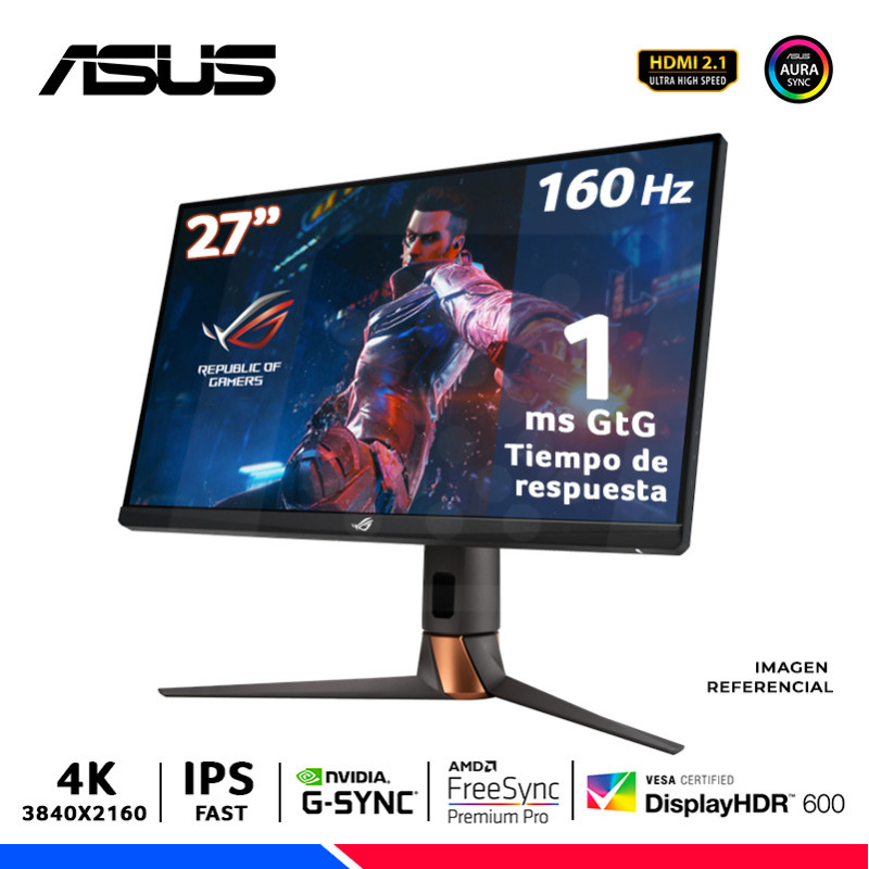 MONITOR GAMING ASUS ROG Swift PG27UQR, 27" Fast IPS, 4K UHD, 160Hz, 1ms, FreeSync MONITOR GAMING ASUS ROG Swift PG27UQR, 27" Fast IPS, 4K UHD, 160Hz, 1ms, FreeSync