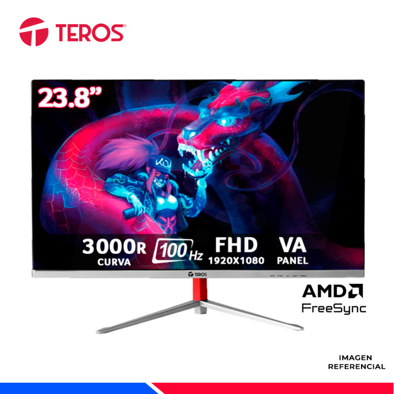 MONITOR TEROS TE-2401S, 23.8" CURVO VA, FHD, 100Hz, 5ms. MONITOR TEROS TE-2401S, 23.8" CURVO VA, FHD, 100Hz, 5ms.