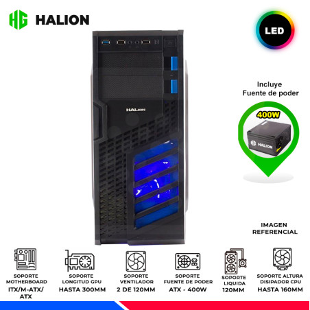 CASE GAMER HALION SCORPION 5906 AZUL F/400W