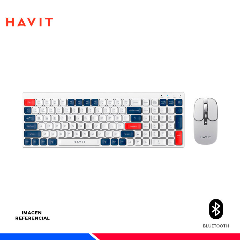 KIT TECLADO Y MOUSE HAVIT KB830W-SP, INALAMBRICO/BT KIT TECLADO Y MOUSE HAVIT KB830W-SP, INALAMBRICO/BT
