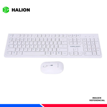 KIT TECLADO Y MOUSE HALION INALABRICO HA-K652C WHITE