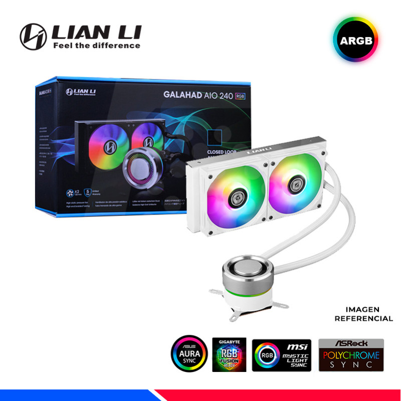 REFRIGERACION LIQUIDA LIAN LI GALAHAD 240 WHITE ARGB REFRIGERACION LIQUIDA LIAN LI GALAHAD 240 WHITE ARGB