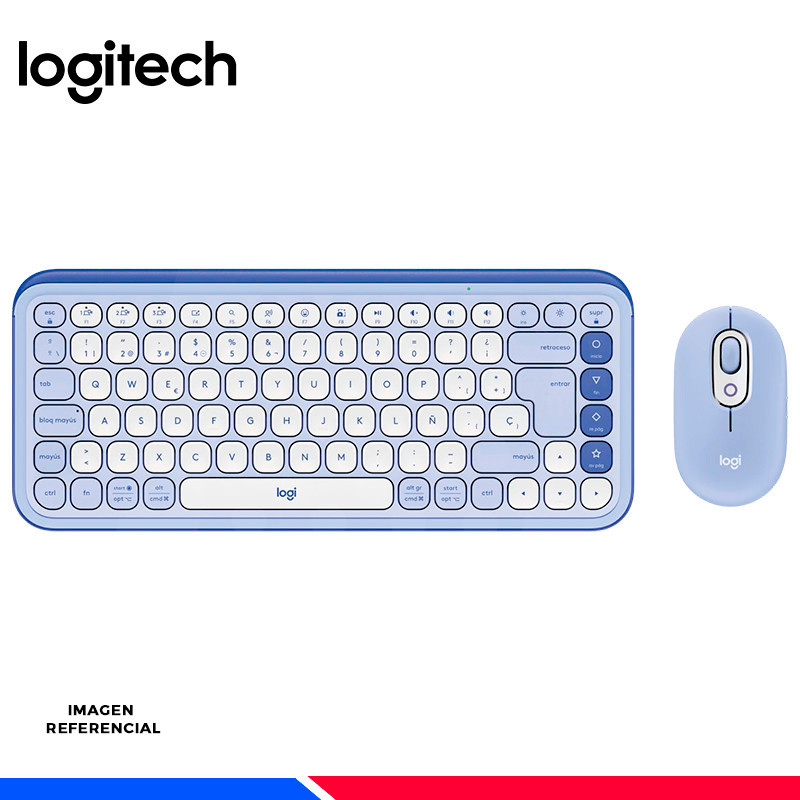 COMBO LOGITECH TECLADO + MOUSE POP ICON, BT/WIRELESS, LILA COMBO LOGITECH TECLADO + MOUSE POP ICON, BT/WIRELESS, LILA